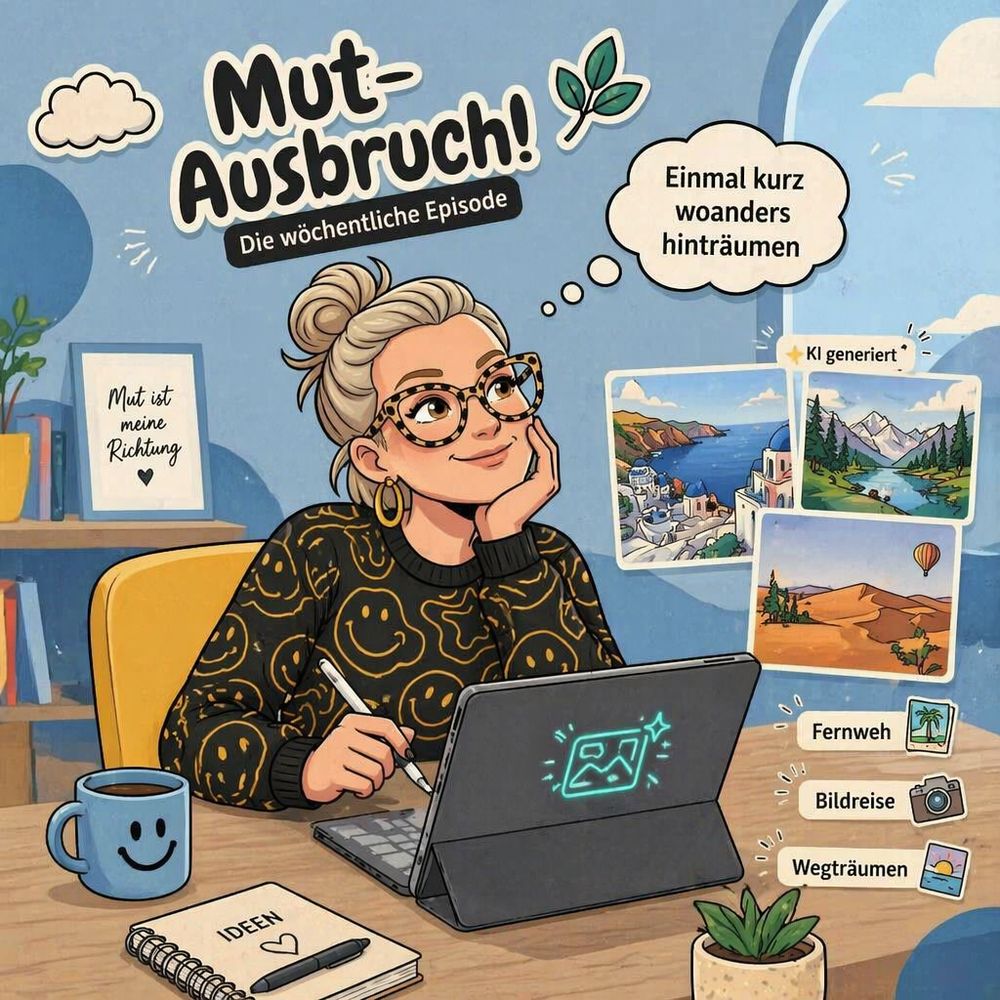 Mut-Ausbruch! Episode, Themenfeld Blau, Fernweh-Bildreise, KI-erzeugt